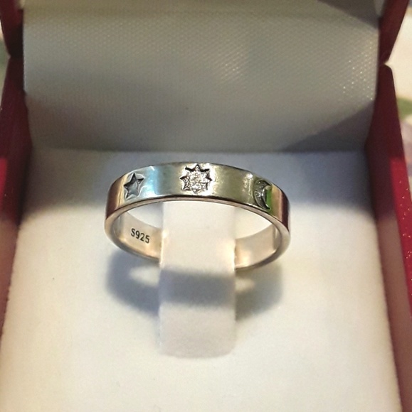 NEW:S925  Star, Moon & Sun Ring - Picture 2 of 8